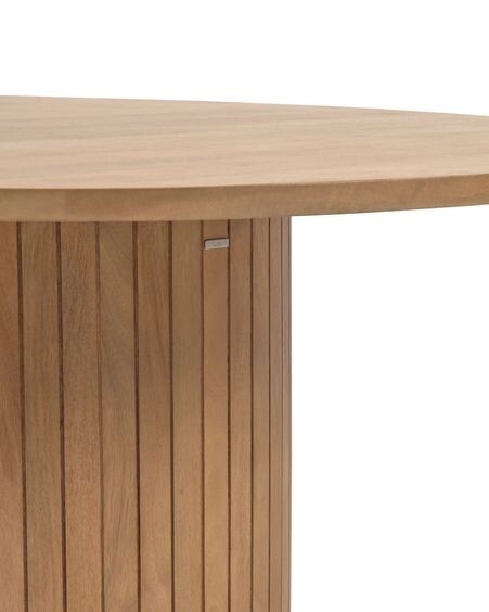 Mesa redonda Licia de madera maciza de mango con acabado natural Ø 120 cm