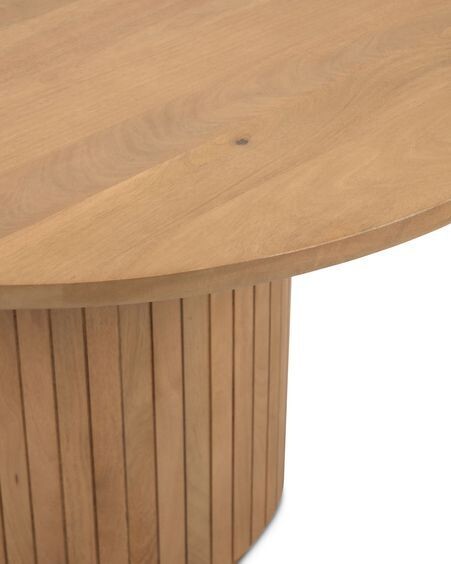 Mesa redonda Licia de madera maciza de mango con acabado natural Ø 120 cm