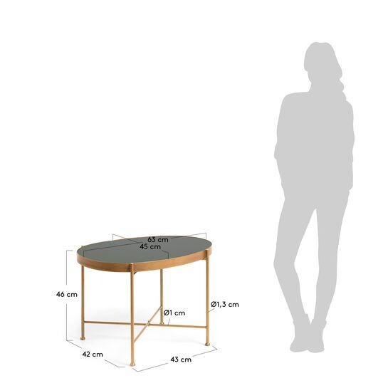 Mesa auxiliar Marlet Ø 45 x 63 cm dorado