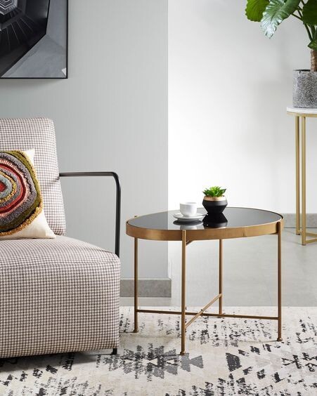 Mesa auxiliar Marlet Ø 45 x 63 cm dorado
