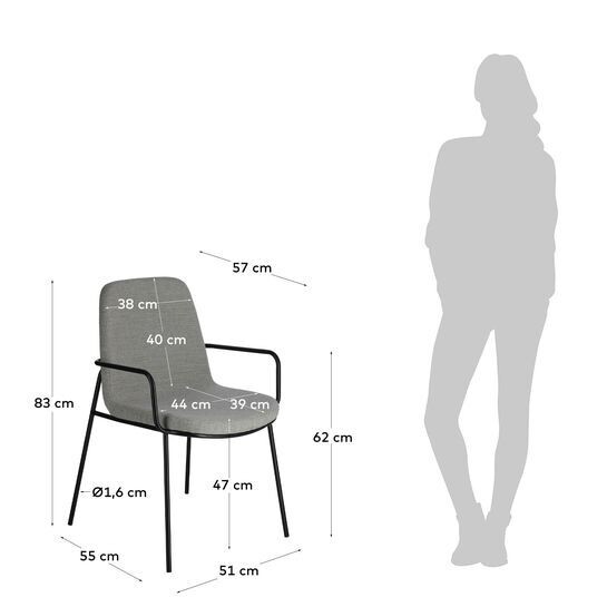 Silla Giuilia gris claro