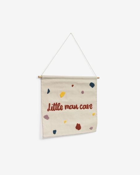 Tapiz mural Nerta 100% algodón little man cave multicolor 35 x 45 cm