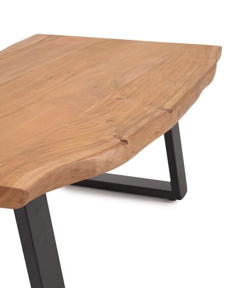 Mesa de centro Alaia de madera maciza de acacia con acabado natural 115 x 65 cm