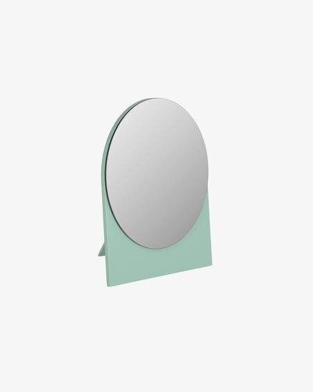 Espejo Mica de MDF verde 17 x 20 cm