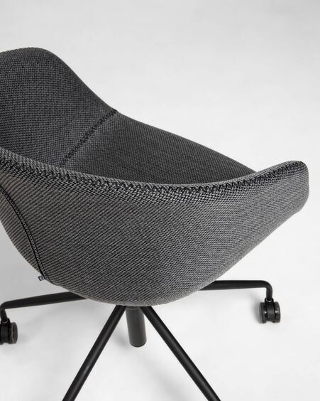 Silla de escritorio Yvette gris oscuro