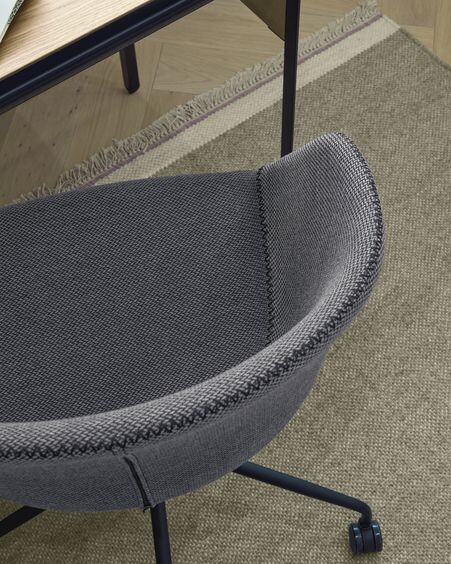 Silla de escritorio Yvette gris oscuro