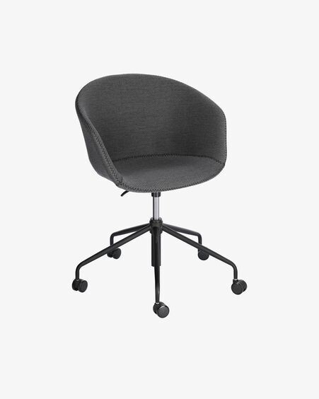 Silla de escritorio Yvette gris oscuro