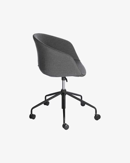 Silla de escritorio Yvette gris oscuro