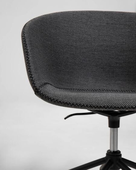 Silla de escritorio Yvette gris oscuro