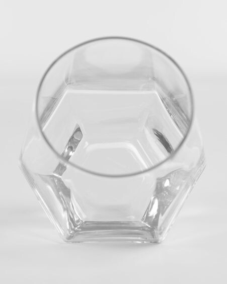 Vaso Lukina de vidrio transparente