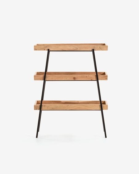 Estantería Basi de madera maciza de acacia 73 x 90 cm