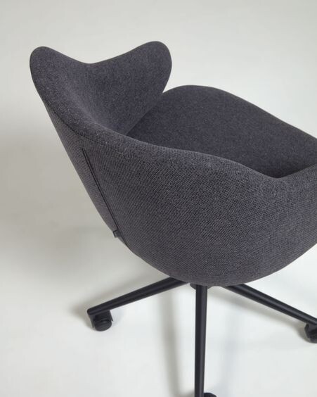 Silla de escritorio Einara gris oscuro