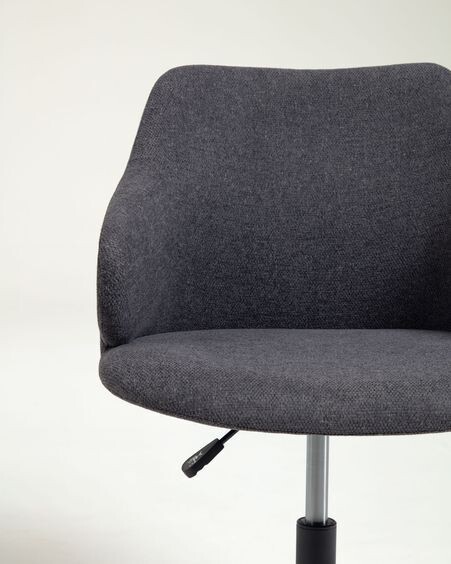 Silla de escritorio Einara gris oscuro