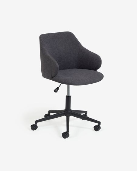 Silla de escritorio Einara gris oscuro