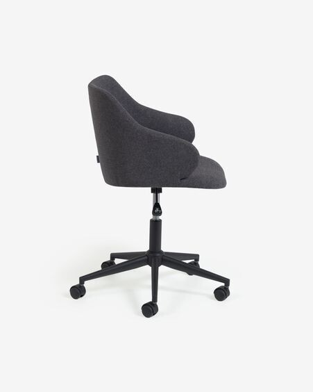 Silla de escritorio Einara gris oscuro