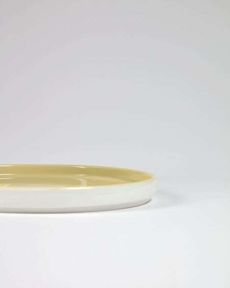 Plato de postre Midori cerámica amarillo