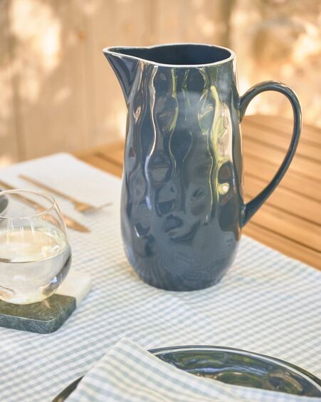 Jarra de leche Pontis de porcelana azul