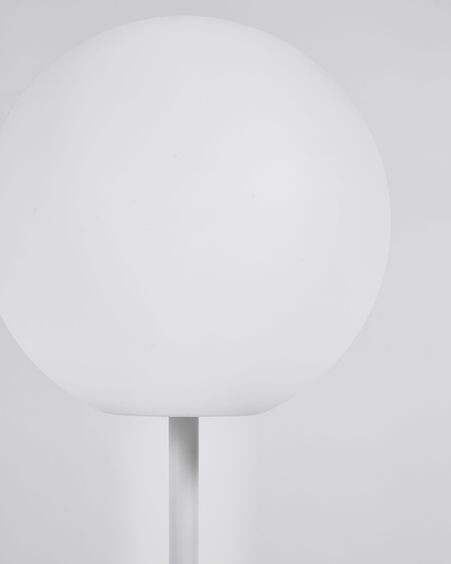Lámpara de mesa de exterior Dinesh de acero blanco