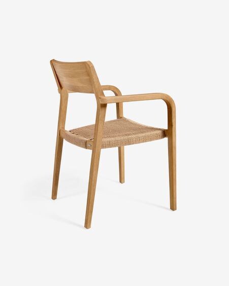 Silla Better de madera maciza de acacia y cuerda de papel natural