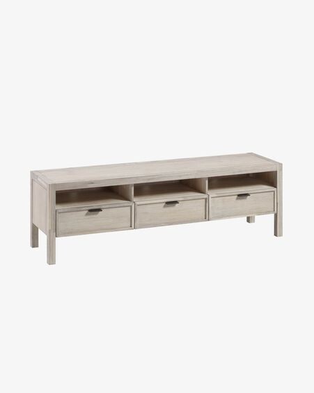 Mueble de TV Alen de madera maciza de acacia 165 x 50 cm