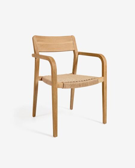 Silla Better de madera maciza de acacia y cuerda de papel natural