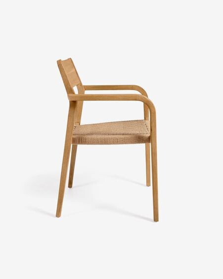 Silla Better de madera maciza de acacia y cuerda de papel natural