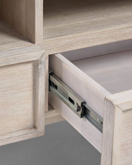 Mueble de TV Alen de madera maciza de acacia 165 x 50 cm