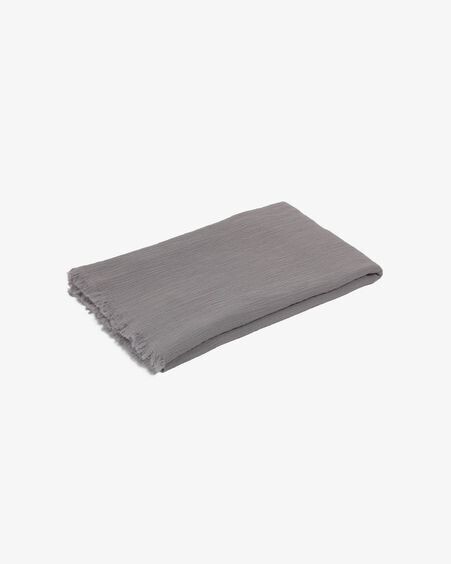 Manta Clarice 100% algodón gris 70 x 100 cm