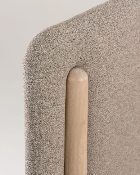Cama Shayndel de madera maciza de caucho 90 x 190 cm
