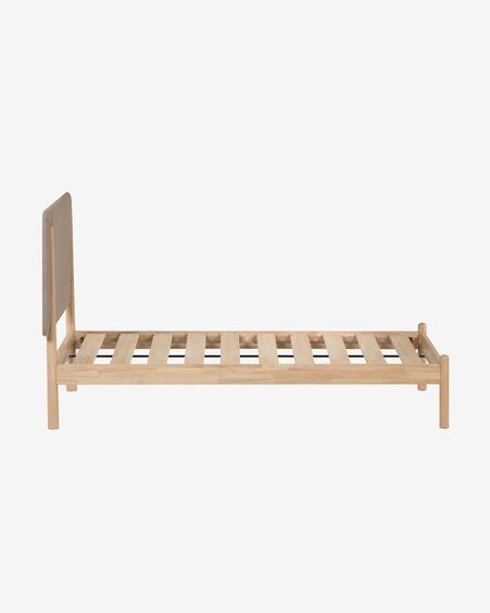 Cama Shayndel de madera maciza de caucho 90 x 190 cm