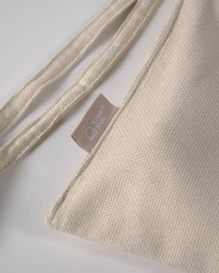 Bolsa organizadora para cuna Cleonice 100% algodón orgánico (GOTS) beige