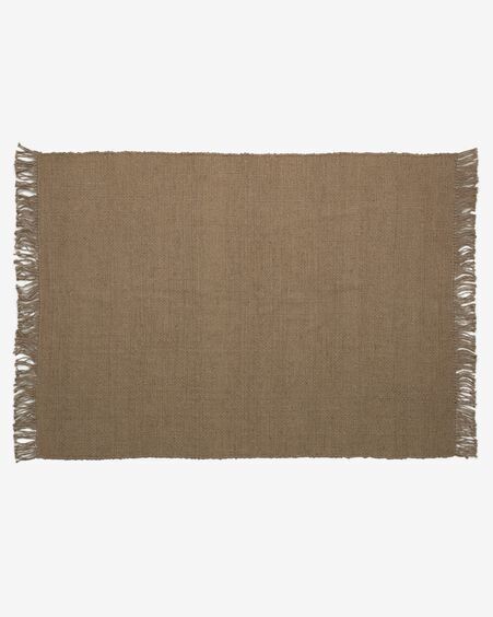 Alfombra Siria de fibras naturales marrón 160 x 230 cm