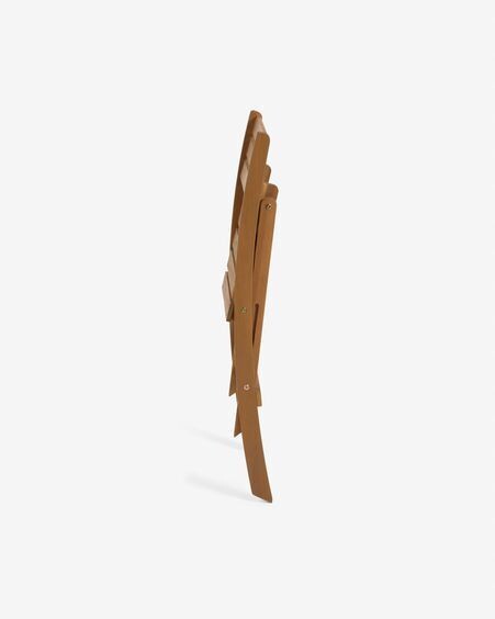 Set de exterior Elisia de mesa y 2 sillas plegables de madera maciza acacia FSC 100%
