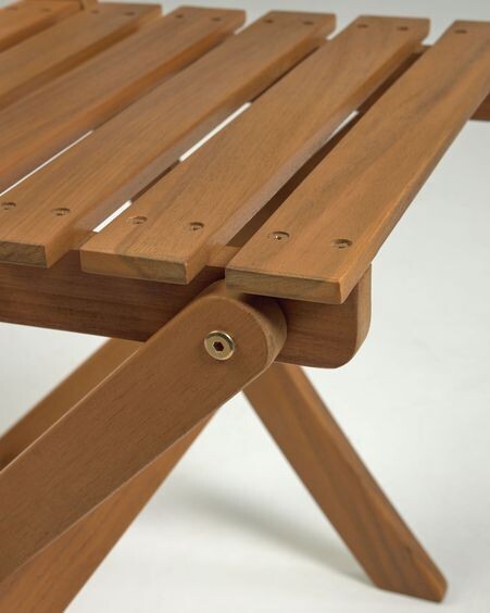Set de exterior Elisia de mesa y 2 sillas plegables de madera maciza acacia FSC 100%