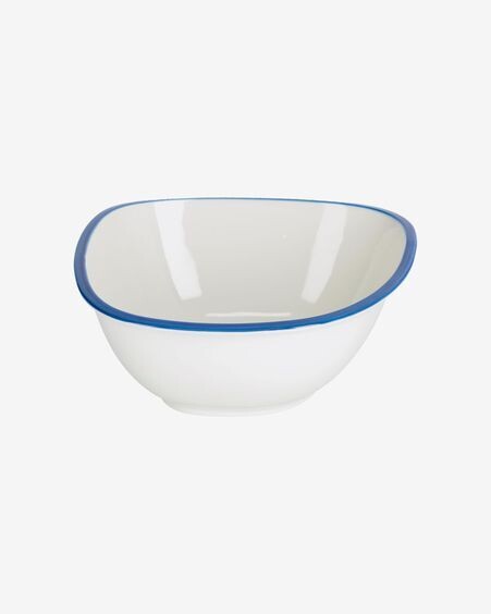 Bol grande Odalin de porcelana blanco y azul