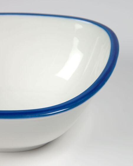 Bol grande Odalin de porcelana blanco y azul