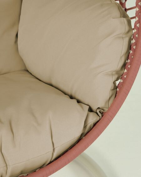 Sillón colgante Elianis cuerda terracota