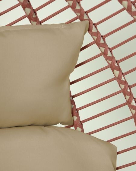 Sillón colgante Elianis cuerda terracota