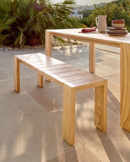 Banco de exterior Victoire de madera maciza de teca 175 cm