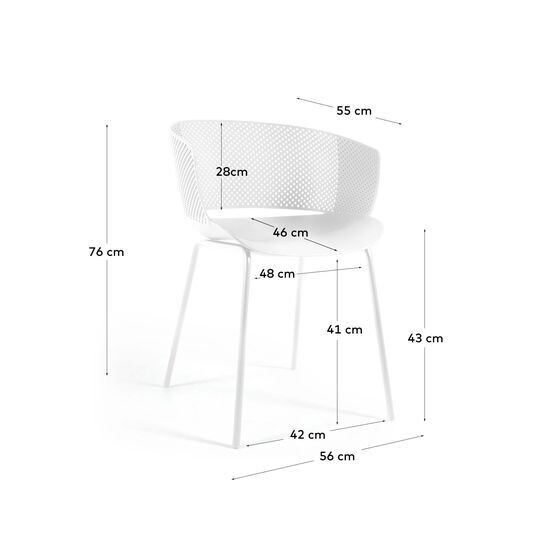 Silla 100% de exterior Yeray blanco