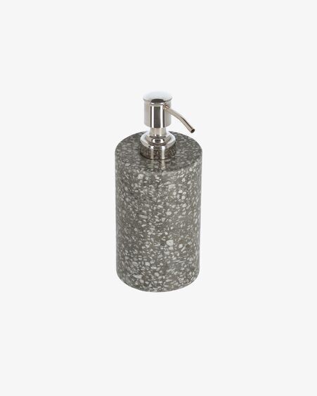 Dispensador de jabón Hiara de terrazo negro y blanco