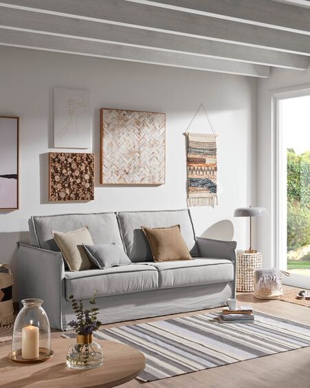Sofá cama Samsa 2 plazas visco gris 140 cm