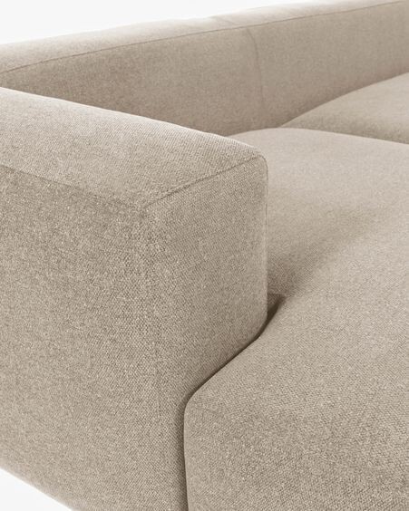 Sofá Blok 4 plazas chaise longue izquierdo beige 330 cm