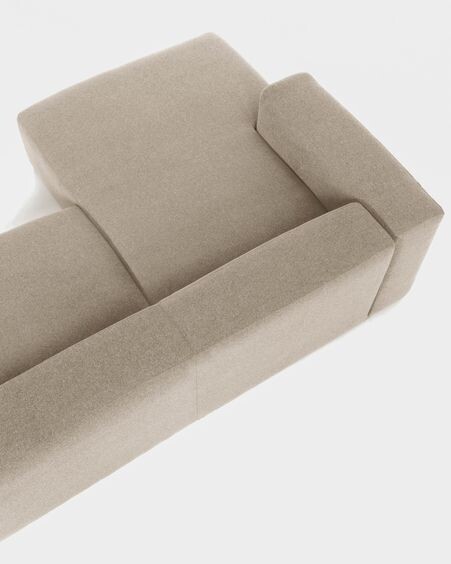 Sofá Blok 4 plazas chaise longue izquierdo beige 330 cm