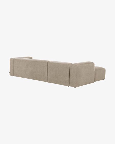 Sofá Blok 4 plazas chaise longue izquierdo beige 330 cm