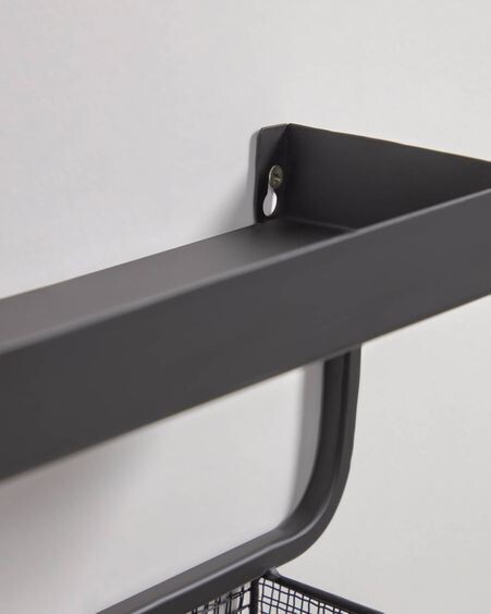 Colgador Callia de metal negro 86 x 28 cm