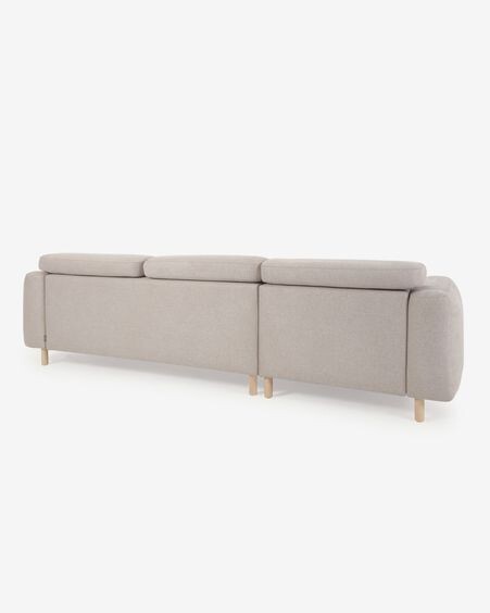 Sofá Singa 3 plazas con chaise longue izquierdo beige 296 cm