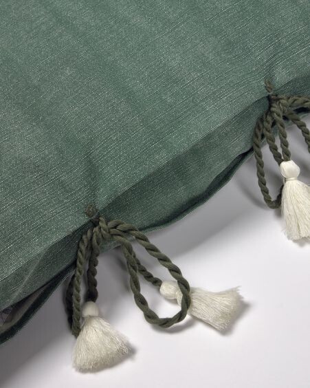 Funda cojín Varina 100% algodón verde 45 x 45 cm