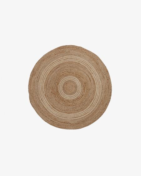 Alfombra redonda Saht de yute natural Ø 100 cm