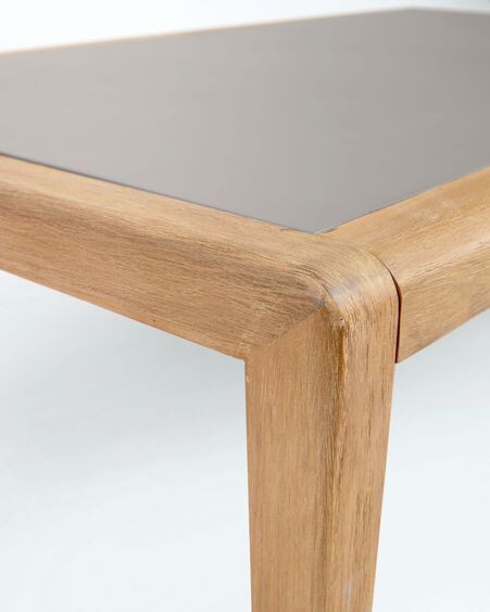 Mesa de centro Better de polycemento y madera maciza de acacia 120 x 70 cm